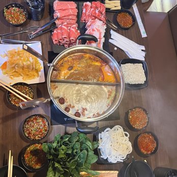 Sichuan Hot Pot - Everything we ordered. - Hot Pot Near Me - Fresno, California Sichuan Hot Pot - Everything we ordered. - Hot Pot Near Me - Fresno, California