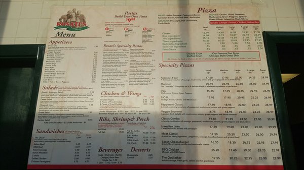 Menu photo 2 Rosati's Pizza Lincolnwood, IL Menu photo 2 Rosati's Pizza Lincolnwood, IL