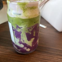 Matcha with ube