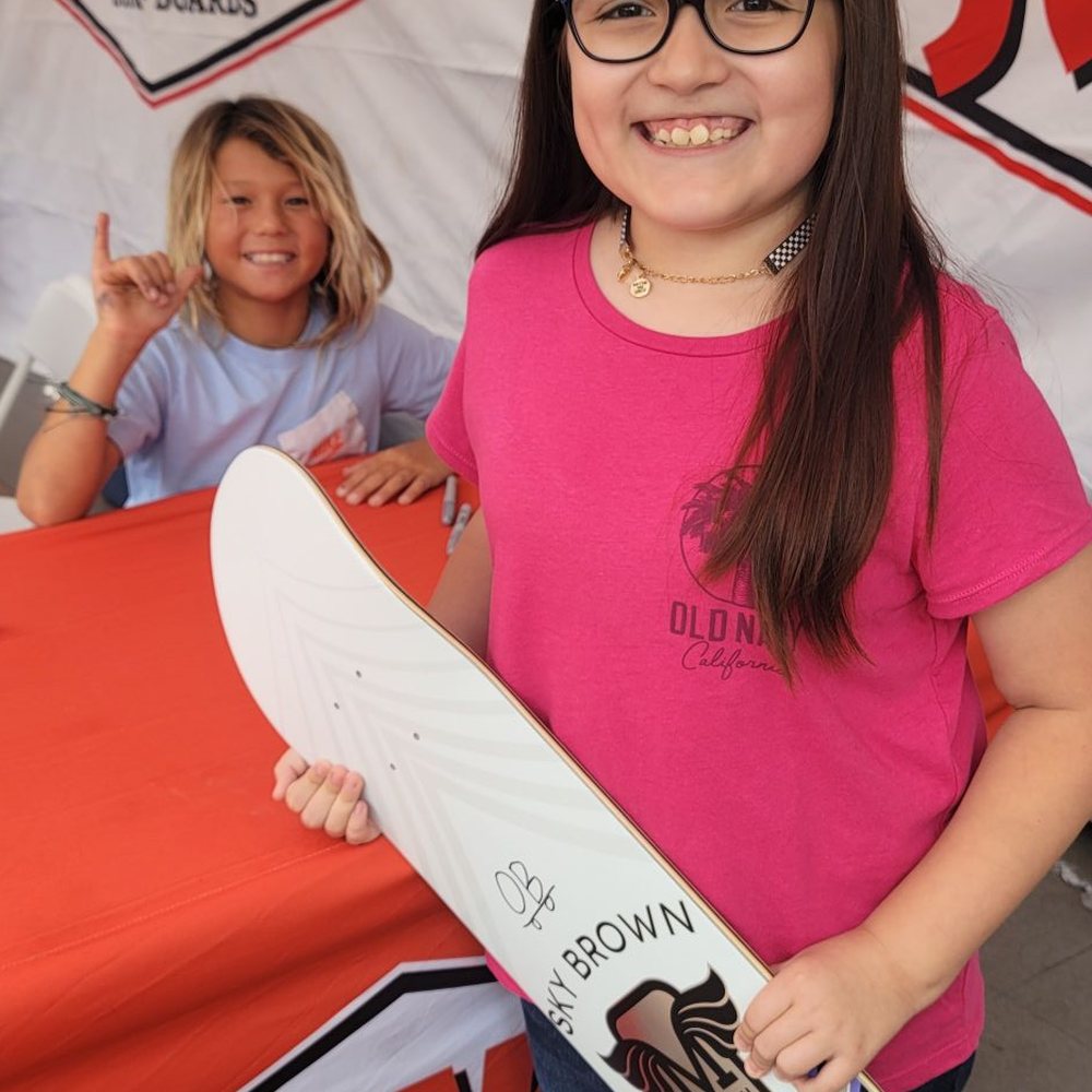 Jack's Surfboards - Daughter meeting and getting Ocean Brown autograph, she was so starstruck!! :) - Sporting Goods Near Me - Huntington Beach, California