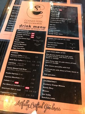 Menu photo 7 Corner Perk Bluffton, SC