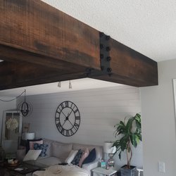 Red Barn Painting & Contracting - Shiplap feature walls and custom beams