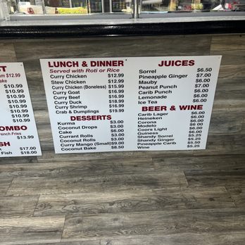 Ali's Roti Shop - Lunch and Dinner Menu - Caribbean Near Me - Plantation, Florida Ali's Roti Shop - Lunch and Dinner Menu - Caribbean Near Me - Plantation, Florida