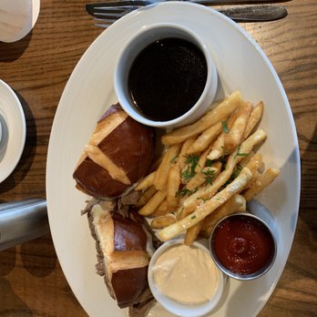 Pinstripes - Famous Prime Rib Dip Sandwich - Bowling Near Me - North Bethesda, Maryland Pinstripes - Famous Prime Rib Dip Sandwich - Bowling Near Me - North Bethesda, Maryland
