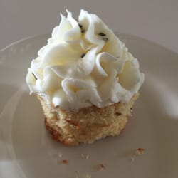 Sugar Mama Bakery - The lavender honey cupcake.  Delicious flavor and tiny flecks of lavender throughout.  Yum!