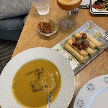 Amal - Cocktail, lentil soup, Truffle Kakat - Lebanese Near Me - Toronto, Ontario