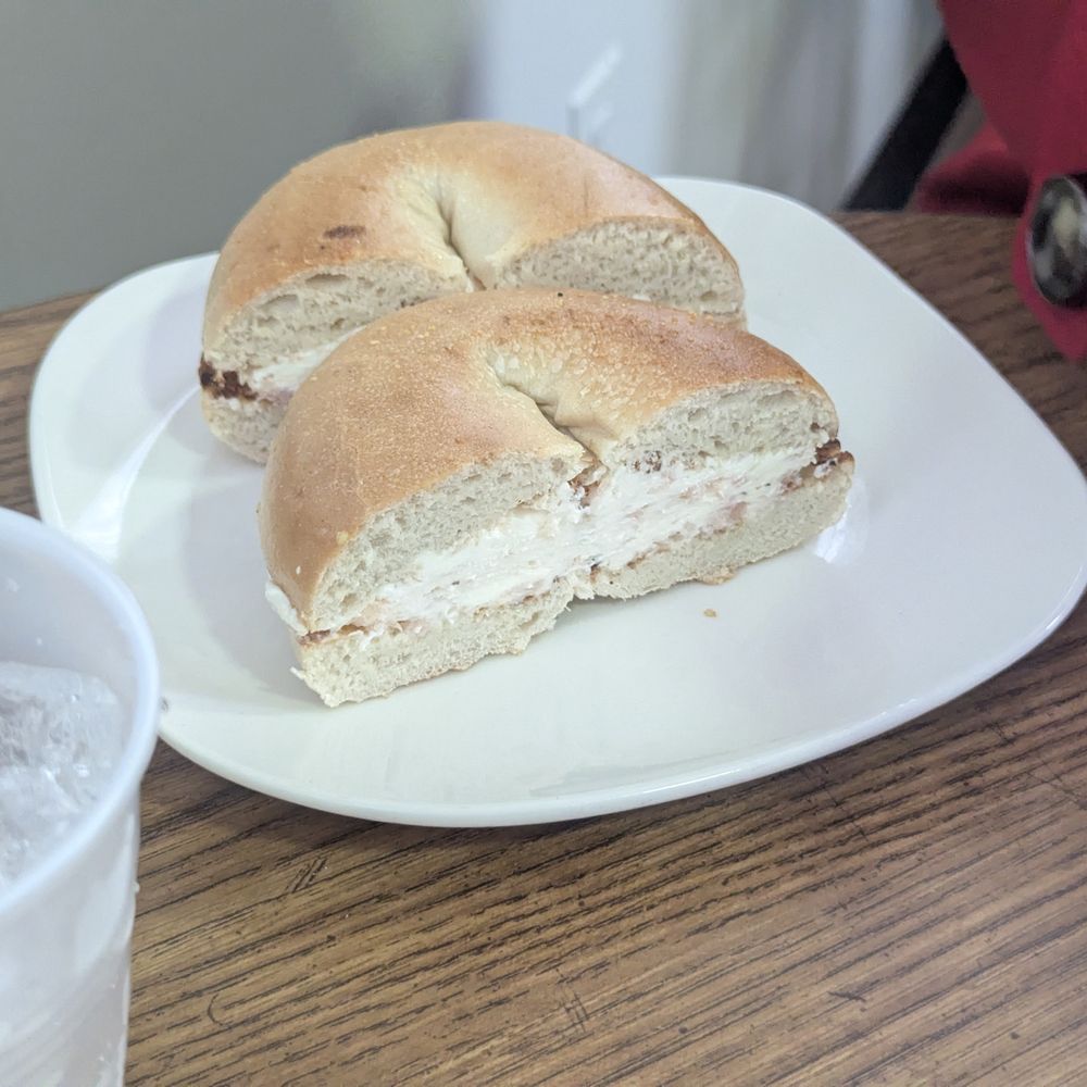 Toasted Plain Bagel w/ Lox Cream Cheese Toasted Plain Bagel w/ Lox Cream Cheese