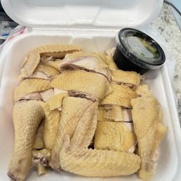 Stream chicken with ginger