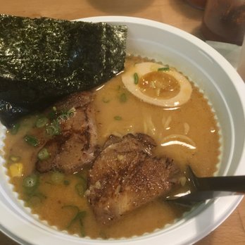 RAWR Sushi - Spicy pork ramen. Too much fat on the meat cuts (but I was prob last order of the day), otherwise, def pleased given the price! - Sushi Bars Near Me - Springfield, Virginia