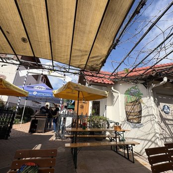 Biergarten at Old World - Exterior - German Near Me - Huntington Beach, California