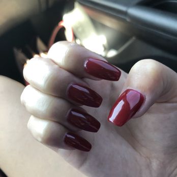 Romantic Nails - Right Hand Coffin Shape: Tips are slightly crooked - Nail Salons Near Me - Monrovia, California