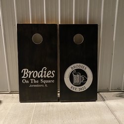 Brodies - Come out and enjoy our new corn hole boards outside in the beer garden!