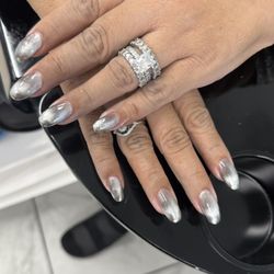 Silver Cat Eye With Silver Chrome Tips