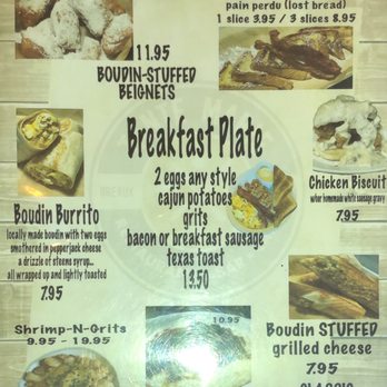 Tante Marie - Menu - Breakfast & Brunch Near Me - Breaux Bridge, Louisiana