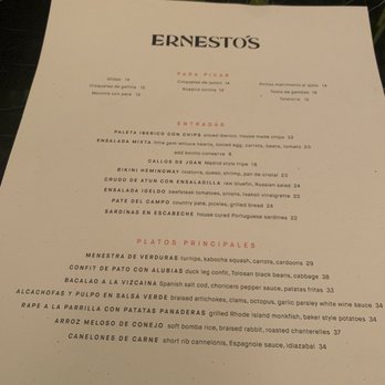 Ernesto’s - Basque Near Me - New York, New York