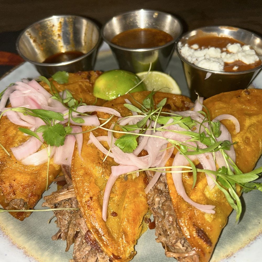Miel de Agave Chandler - Very flavorful birria tacos with various sauces! Delicious! - Steakhouses Near Me - Chandler, Arizona Miel de Agave Chandler - Very flavorful birria tacos with various sauces! Delicious! - Steakhouses Near Me - Chandler, Arizona