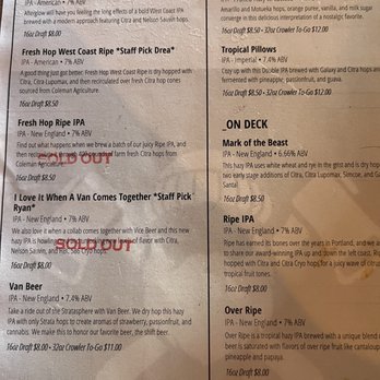 Great Notion Brewing - Georgetown - Menu / details - Beer Gardens Near Me - Seattle, Washington
