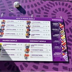 Buoy Bowls - Menu