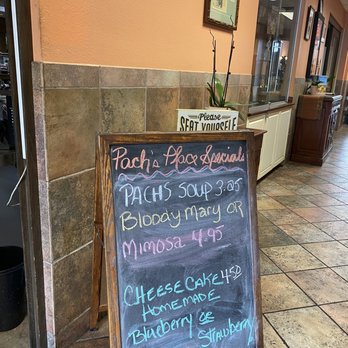 Pachs Place Restaurant - a chalk board with a menu on it - Breakfast & Brunch Near Me - Tampa, Florida Pachs Place Restaurant - a chalk board with a menu on it - Breakfast & Brunch Near Me - Tampa, Florida
