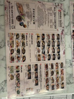 Menu photo 7 Mabu Sushi El Monte, CA Menu photo 7 Mabu Sushi El Monte, CA