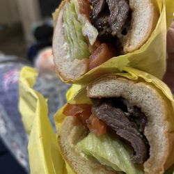 Leo's Burgers - Ribeye Steak Rib Eye Sandwich Combo - missing mayo; made for a dry sandwich