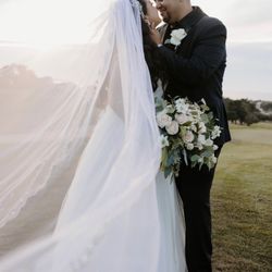 Cynara Bloom Flower Shop - My bouquet and my husbands boutonniere