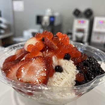 Cha Dao Bubble Tea - Strawberry snow ice + bubbles - Taiwanese Near Me - Mineola, New York Cha Dao Bubble Tea - Strawberry snow ice + bubbles - Taiwanese Near Me - Mineola, New York