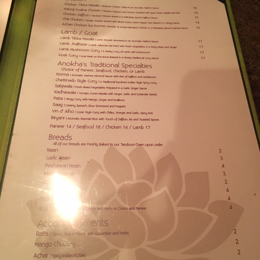Anokha - Menu - Indian Near Me - Richmond, Virginia Anokha - Menu - Indian Near Me - Richmond, Virginia