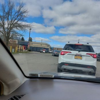 Tim Hortons - a view of a parking lot from inside a car - Coffee & Tea Near Me - Lakewood, New York