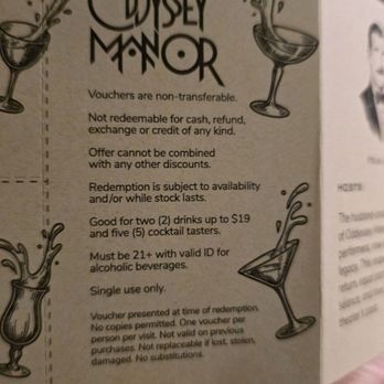 Oddyssey Manor - The card you get at check-in. April 2026 - Cocktail Bars Near Me - Las Vegas, Nevada Oddyssey Manor - The card you get at check-in. April 2026 - Cocktail Bars Near Me - Las Vegas, Nevada