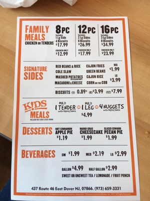Menu photo 1 Popeyes Louisiana Kitchen Dover, NJ