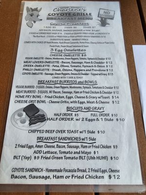 Menu photo 2 Charlene's Coyote Grille Fort Pierce, FL