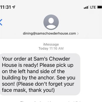 Sam's Chowder House - Text (when your food is ready) - Seafood Near Me - Half Moon Bay, California Sam's Chowder House - Text (when your food is ready) - Seafood Near Me - Half Moon Bay, California