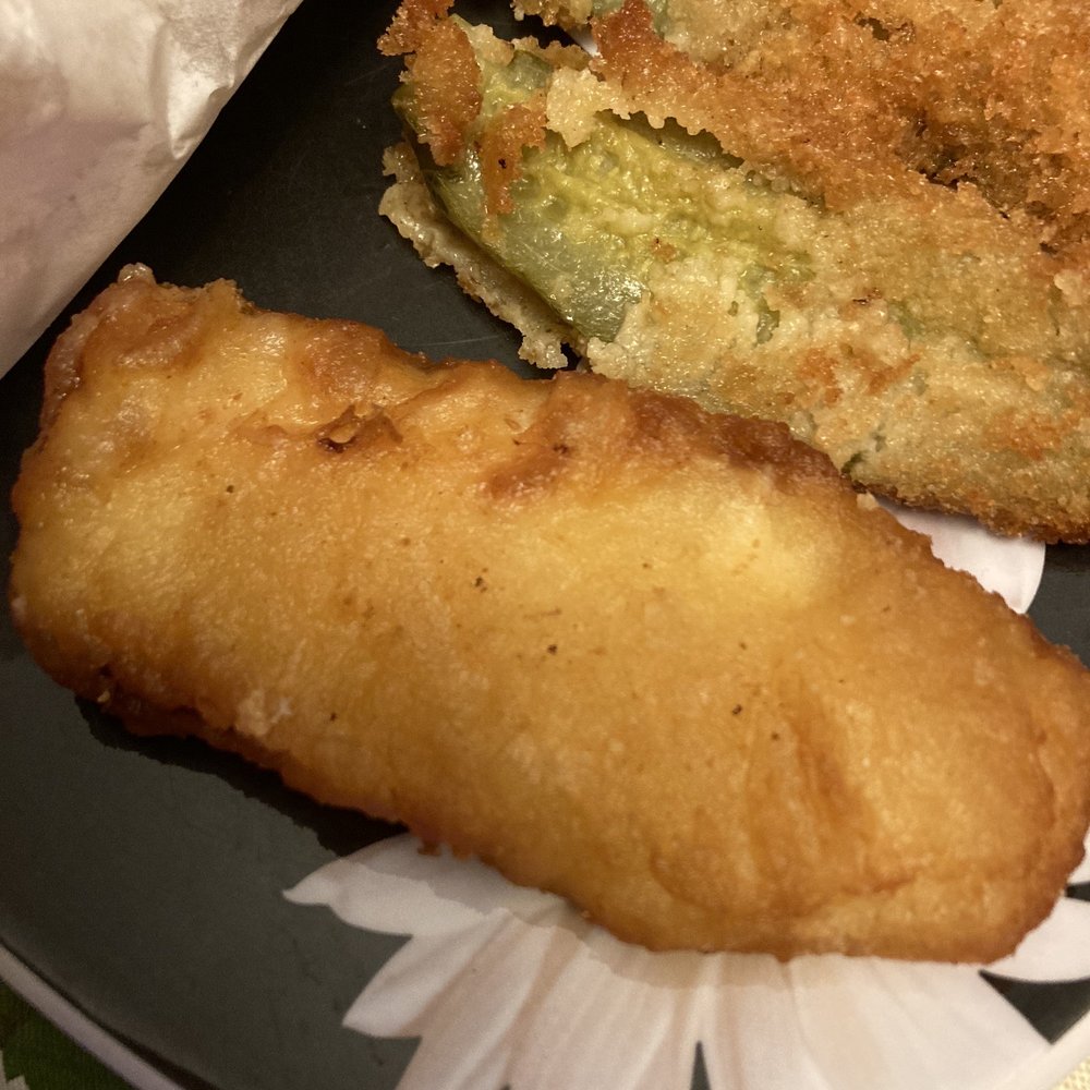 Fish and Fried Pickles Fish and Fried Pickles