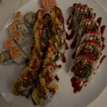 Friends Sushi - california roll, 2 dragon rolls, red spider roll - Sushi Bars Near Me - Chicago, Illinois Friends Sushi - california roll, 2 dragon rolls, red spider roll - Sushi Bars Near Me - Chicago, Illinois