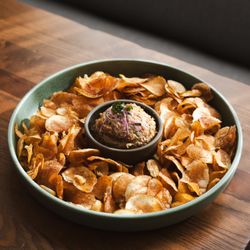 Plank's Tavern on the Water - Caramelized Onion Dip & Chips