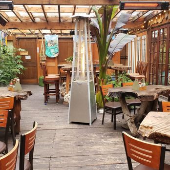 Drift Inn - The covered and heated patio - New American Near Me - Yachats, Oregon
