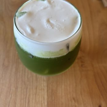 Highly Likely - Matcha lemonade with  coconut cold foam- delicious! - Coffee & Tea Near Me - Ojai, California