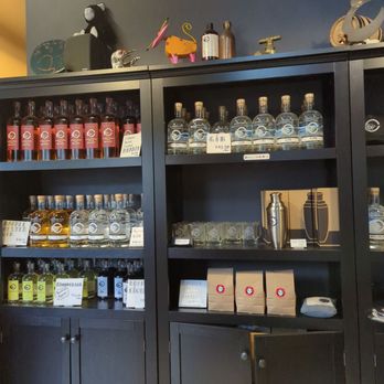 Copper Cat Distillery - shelves of liquor and liquor bottles - Cocktail Bars Near Me - Woodinville, Washington Copper Cat Distillery - shelves of liquor and liquor bottles - Cocktail Bars Near Me - Woodinville, Washington