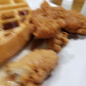 Photo of Jimmy's Restaurant - Baltimore, MD, United States. Chicken and waffles...or should I say frozen chicken tenders and waffles.