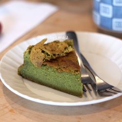 ISHI sushi & Kaori’s Oven - Matcha Cake ($5) - it's very dense and rich