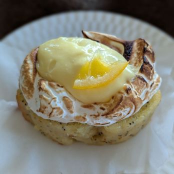 Crumbs and Flakes Bakery - Lemon poppyseed bread with meringue and lemon curd - Bakeries Near Me - Alhambra, California