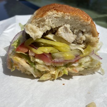 The Sandwich Spot - Basic Sandwich ( Marinated Chicken with the works and pepper Jack cheese). Dirty Sauce is a MUST. - Sandwiches Near Me - Simi Valley, California The Sandwich Spot - Basic Sandwich ( Marinated Chicken with the works and pepper Jack cheese). Dirty Sauce is a MUST. - Sandwiches Near Me - Simi Valley, California