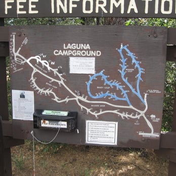 Mount Laguna Campground - Campground map board and reservation envelopes/slips. - Campgrounds Near Me - Mount Laguna, California