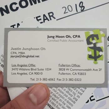 Jung Hoon Oh, CPA - Business card - Accountants Near Me - Fullerton, California Jung Hoon Oh, CPA - Business card - Accountants Near Me - Fullerton, California