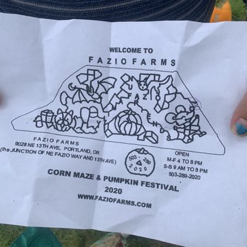 Fazio Farms - Map of the maze 2020 - Fruits & Veggies Near Me - Portland, Oregon
