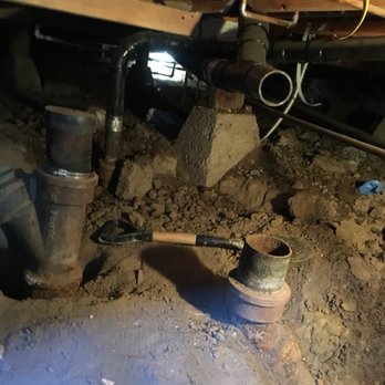Rowin Plumbing - Making sewer connection under house. - Plumbing Near Me
