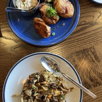 Extra Virgin - Mushrooms and smashed potatoes with trout - Tapas/Small Plates Near Me - Kansas City, Missouri