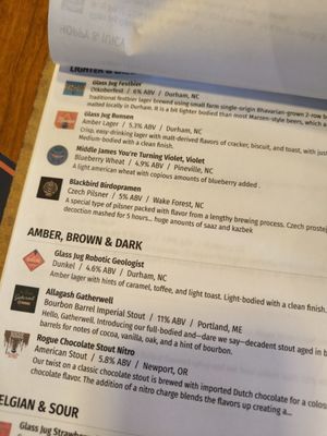 Menu photo 2 The Glass Jug Beer Lab Durham, NC Menu photo 2 The Glass Jug Beer Lab Durham, NC