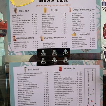 Miss Tea - Menu part II!! - Bubble Tea Near Me - Baldwin Park, California